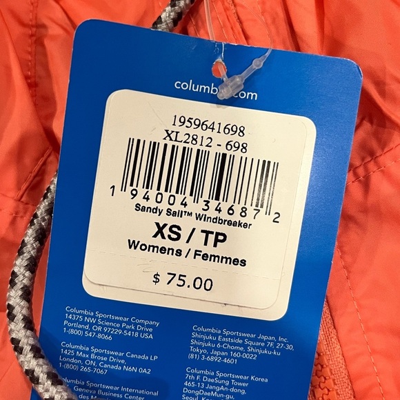 Columbia Womens Sandy Sail Colorblock Windbreaker - Picture 6 of 8